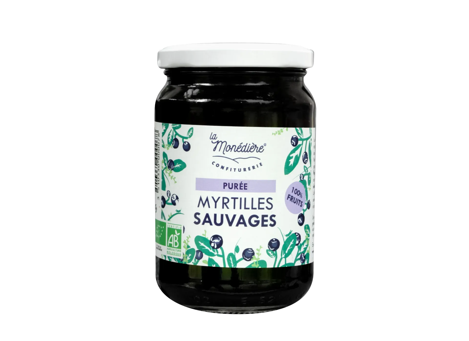 Purée 100% Myrtilles sauvages - 280g