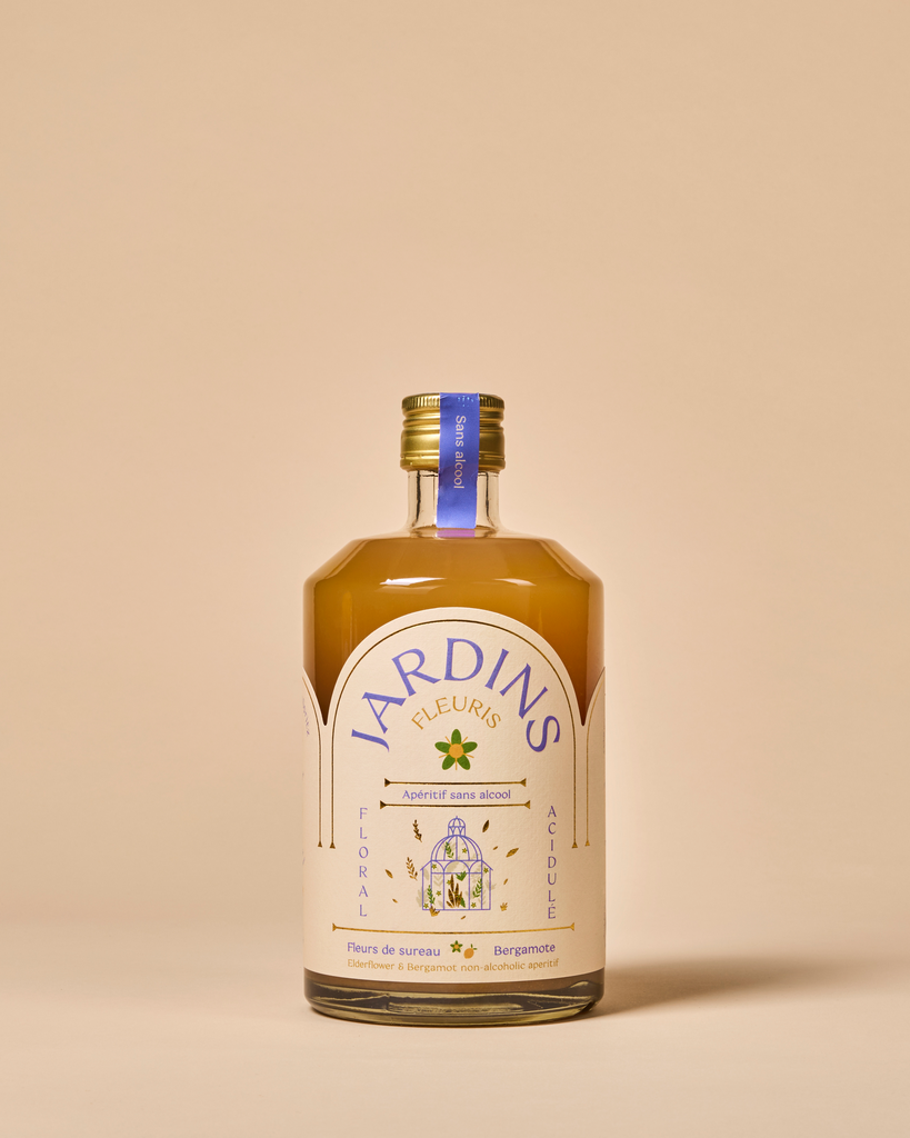 Bio alcoholvrij aperitief bloementuinen (vlierbloesem & bergamot)- 70 cl