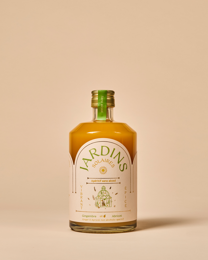 Apéritif sans alcool bio jardins solaires (gingembre & abricot) - 70 cl