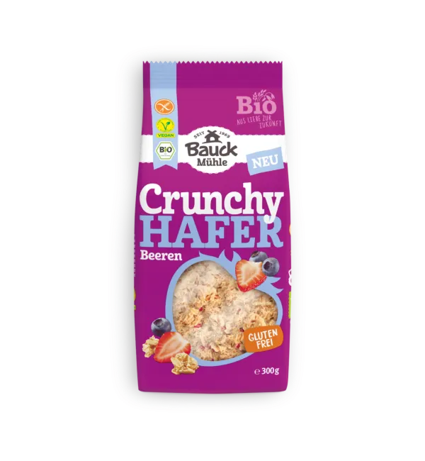 Muesli crunchy à l'avoine sans gluten aux baies séchées - 300g