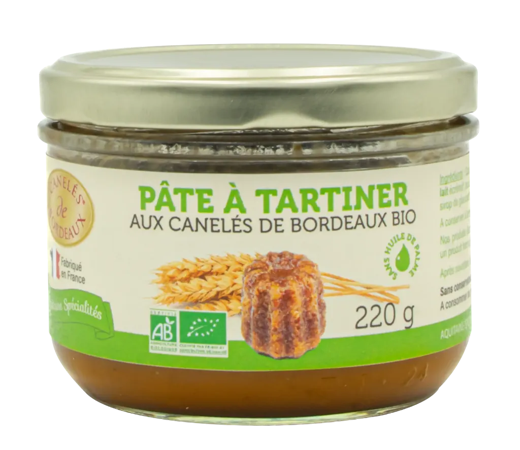 Pâte à tartiner (canelés) bio - 220 gr