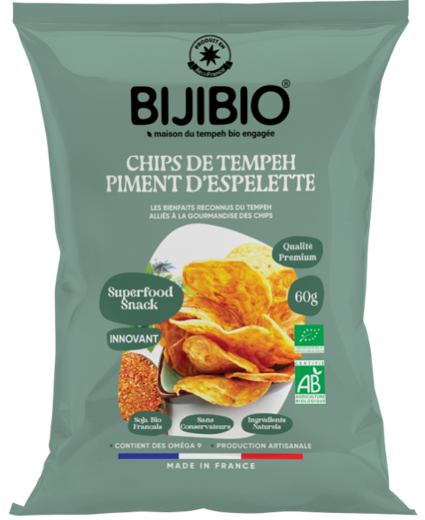 Chips Tempeh Bio Piment Espelette - 60 gr