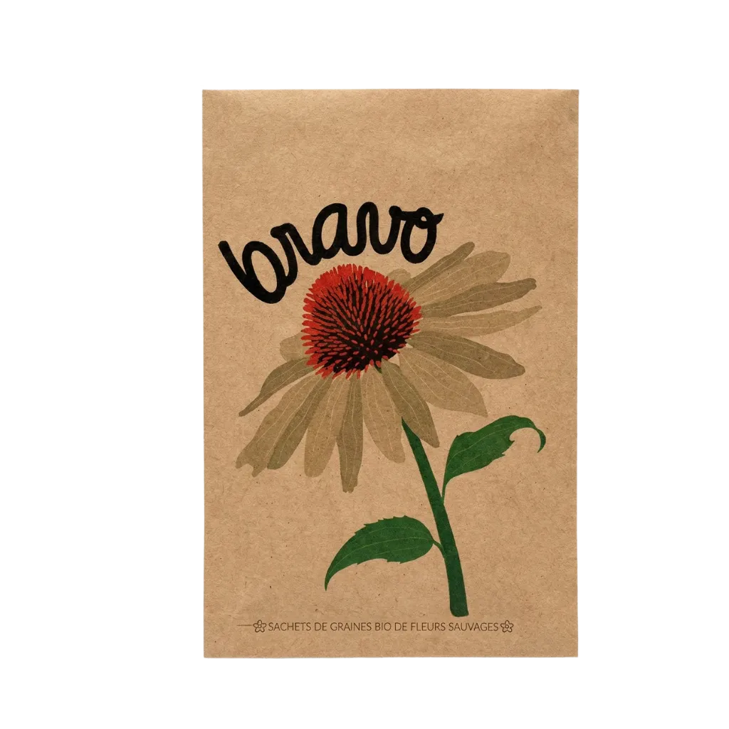 Sachet message : Bravo - fleur