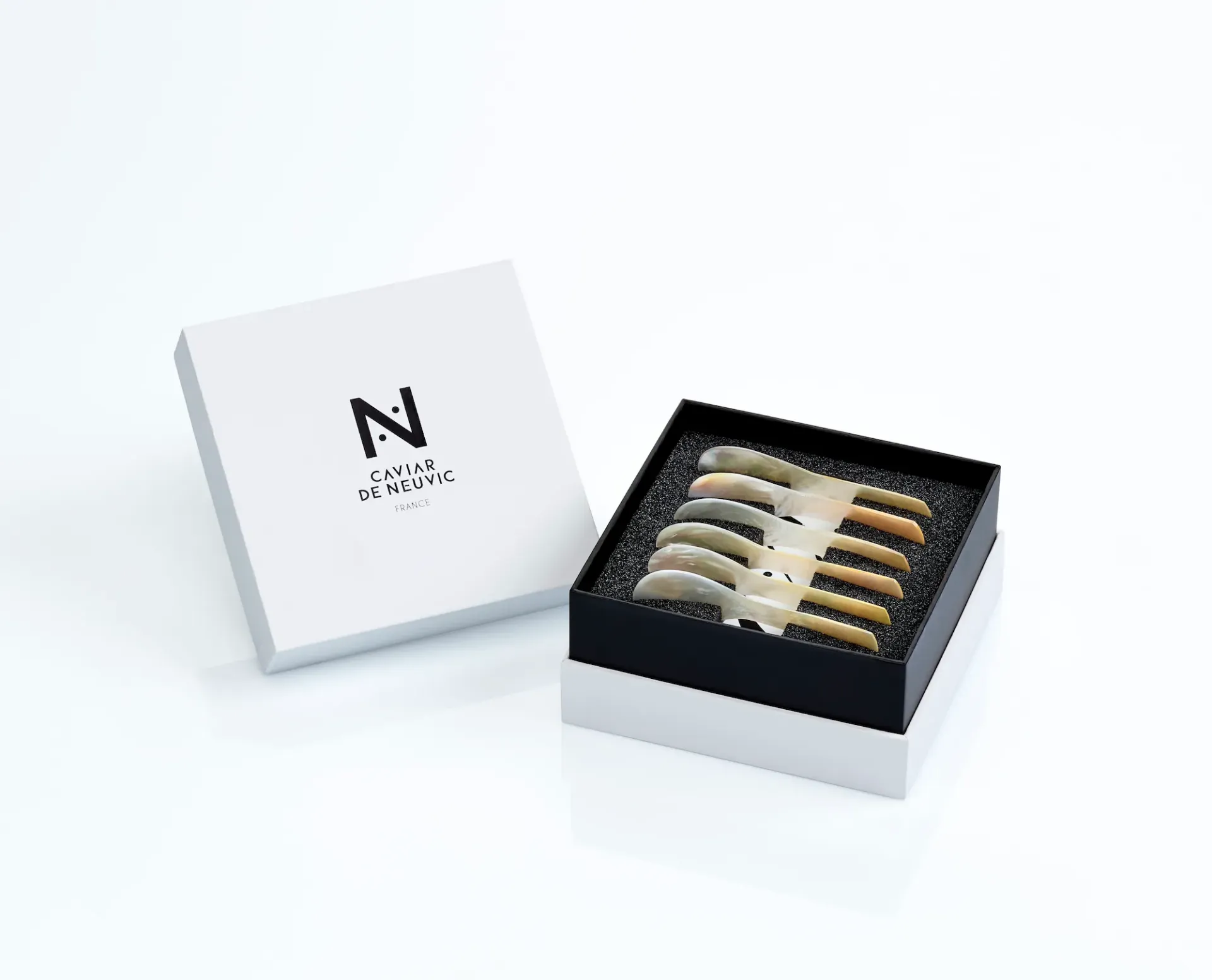 Coffret avec 6 cuillière en nacre