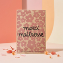 Sachet message : merci maitresse - coeur rose