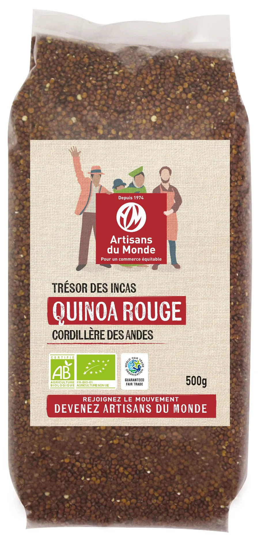 Quinoa rouge (Origine Bolivie, Equateur ou Pérou) - 500g