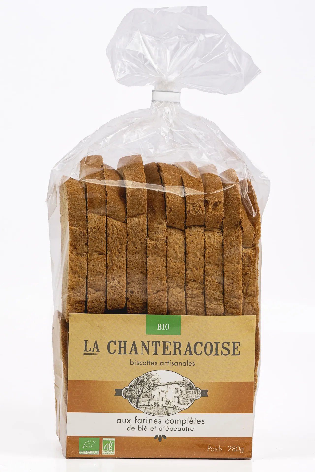Biscottes bio complète blé et épeautre - 300gr